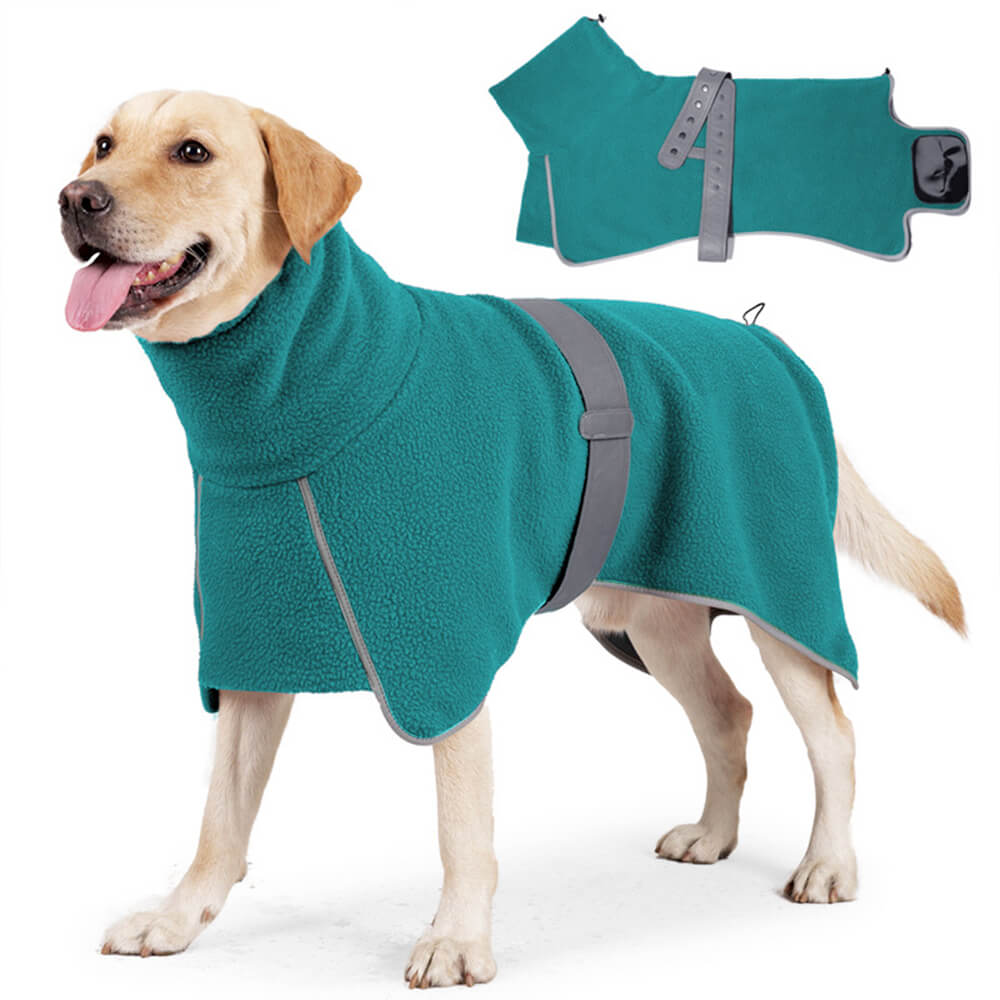 Iropaws High-Neck Fleece Dog Cape - Warm and Windproof Winter Protection 6