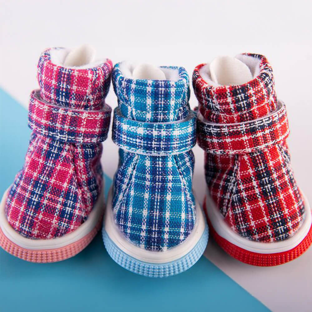 Iropaws Plaid Breathable Non-Slip Comfortable Durable Dog Shoes 1