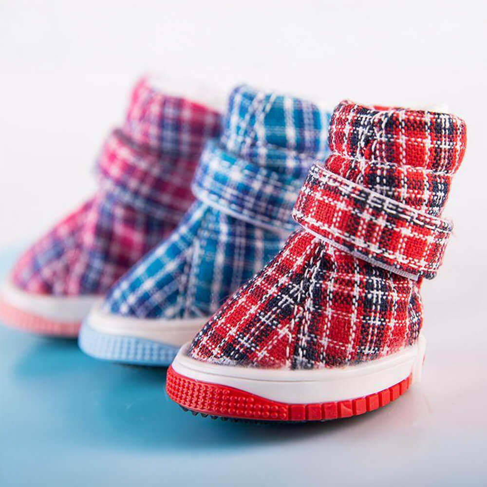 Iropaws Plaid Breathable Non-Slip Comfortable Durable Dog Shoes 3