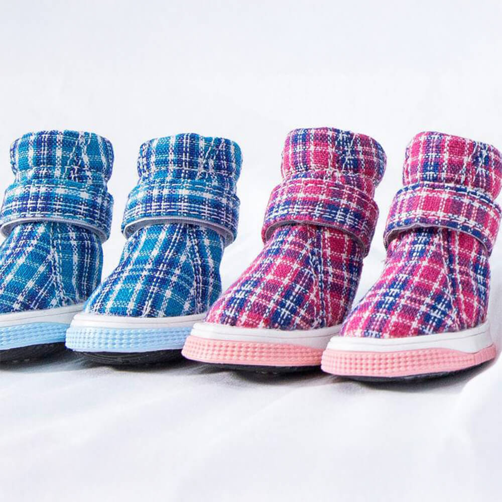 Iropaws Plaid Breathable Non-Slip Comfortable Durable Dog Shoes 9