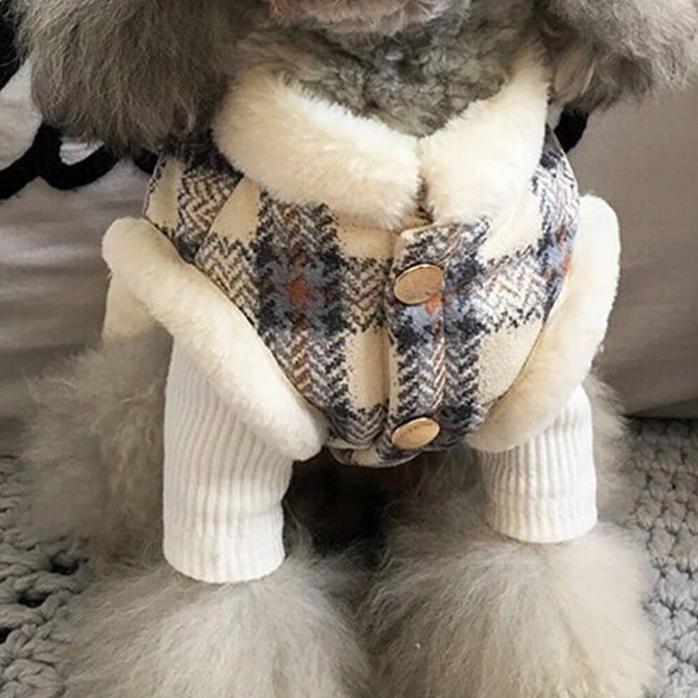 Iropaws Plaid Fleece Pullover Dog Jacket - A Warm and Stylish Winter Jacket 2