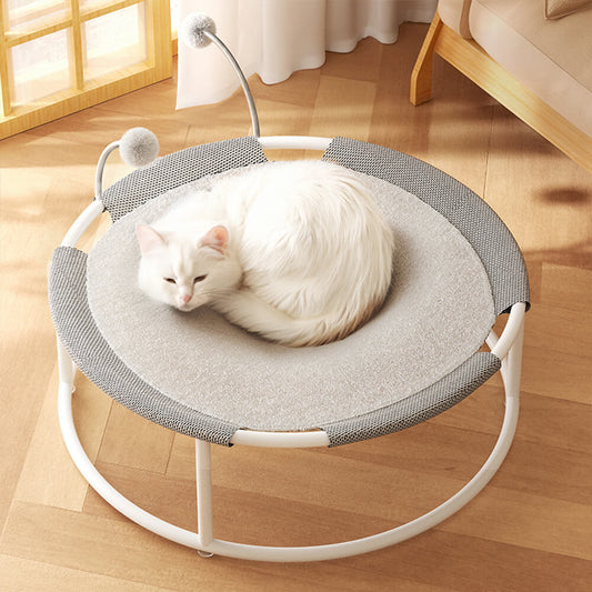 Round Breathable Moisture-Proof Warm Mesh Cat Bed 7