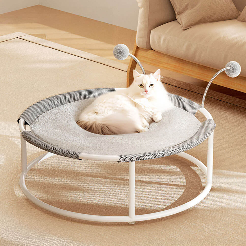 Round Breathable Moisture-Proof Warm Mesh Cat Bed 9