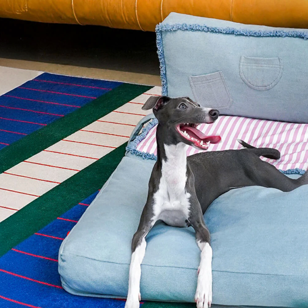 Iropaws Spacious Foldable Denim Multi-Functional Dog & Cat Sofa Bed 12