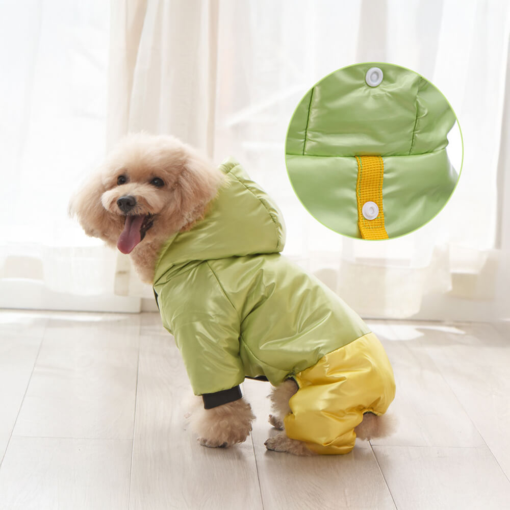 Iropaws Waterproof Windproof Warm Dog Hooded Coat with Snap Closure 2